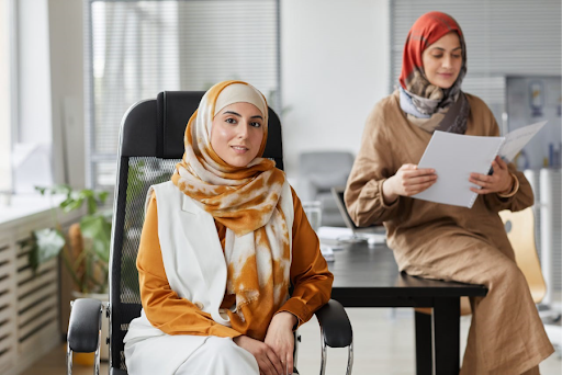 Beautiful Hijabs in multi-colored shades are the new staple at workplaces. 